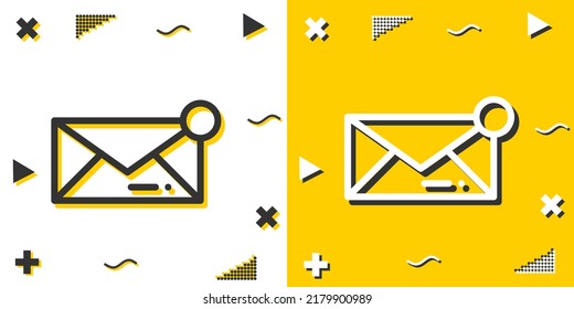 message line icon. Simple outline style.message linear sign. Vector illustration isolated on white background. Editable stroke EPS 10