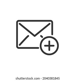 Message line icon in trendy style. Stroke vector pictogram isolated on a white background. Message premium outline icons.