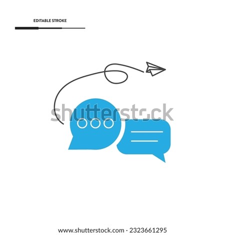 Message Line Icon Vector Design. 