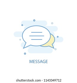 message line trendy icon. Simple line, colored illustration. message symbol flat design from Message set. Can be used for UI/UX