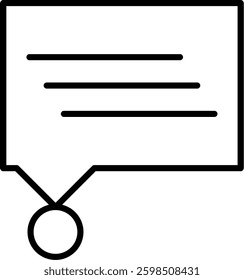 Message Line Vector Icon Design