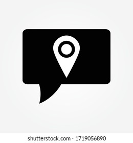 message  location icon vector illustration