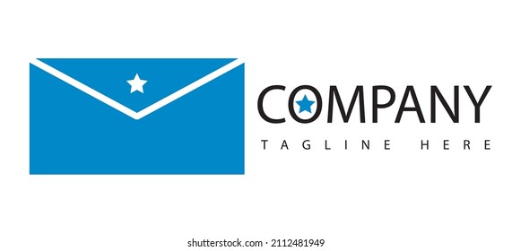 Message logo, email logo, chat logo, vector image, vector illustration blue