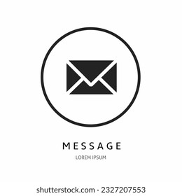 Message logo. Message icon for business. Stock vector.