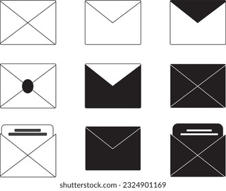 Message logo icon, smartphone or computer message icon set