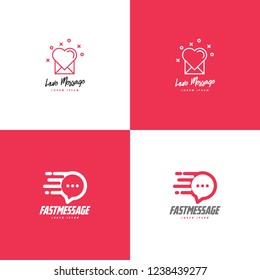 Message Logo Vector Template