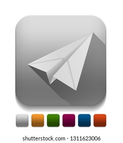 message With long shadow over app button