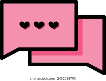 message of Love Colored Outline Style