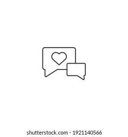message love icon, isolated message love sign icon, vector illustration