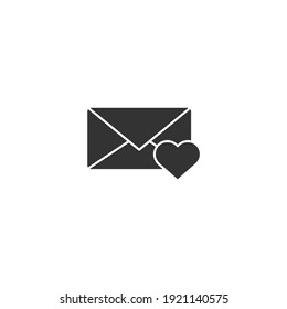 message love icon, isolated message love sign icon, vector illustration
