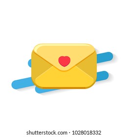 message  of love. incoming message, Email message concept
