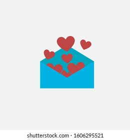 Message love logo or icon