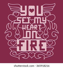 Message love typography, t-shirt graphics, vectors