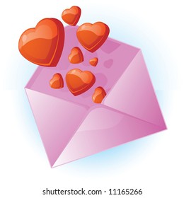 Message of love. Vector.
