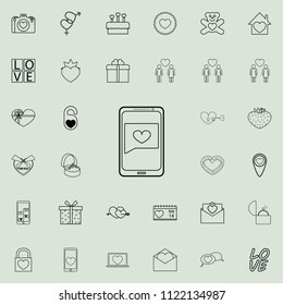 message from a loved one icon. Detailed set of Valentine icons. Premium quality graphic design sign. One of the collection icons for websites, web design, mobile app on colored background