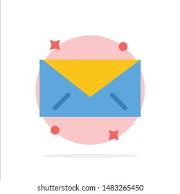 Message, Mail, Email Abstract Circle Background Flat color Icon
