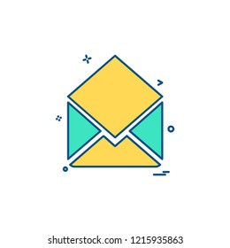 Message mail icon design vector