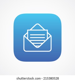 Message in the Mail icon in line style