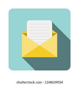 message mail icon. send, post, email symbol. vector flat design