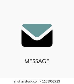 Message mail icon vector illustration. Envelope symbol.