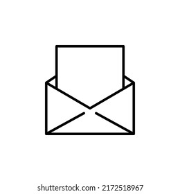Message mail icon. Vector illustration. Isolated on white background