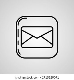 Message Mail Logo Black Line Doodle Vector