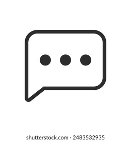 Icono De Esquema De Correo De Mensaje En El Vector De Fondo Blanco