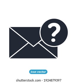 icono de pregunta de correo electrónico. plantilla de símbolo de pregunta de mensaje para el logotipo de colección de diseño gráfico y web ilustración vectorial