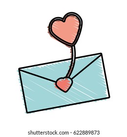 message mail romantic heart balloon