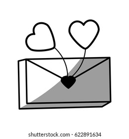 message mail romantic heart balloon