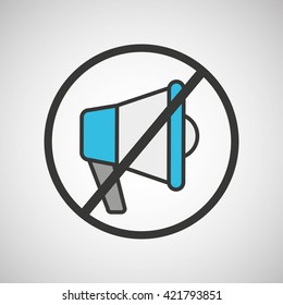 message with megafono design 
