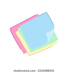 message memo paper cartoon. list draft, sketch pad, sheet planner message memo paper sign. isolated symbol vector illustration