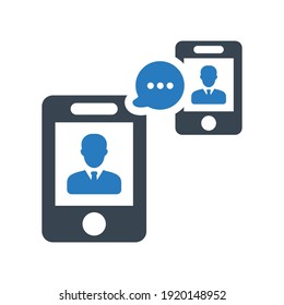 Message mobile icon.phone,talk,chat (vector illustration)