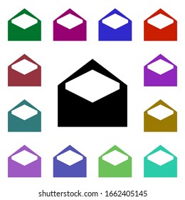 Message multi color style icon. Simple glyph, flat vector of web icons for ui and ux, website or mobile application