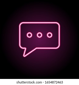 Message neon icon. Simple thin line, outline vector of web icons for ui and ux, website or mobile application