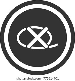 Message not delivered icon ,dark circle sign design