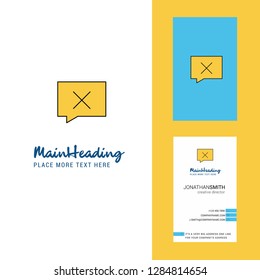Message not sent Creative Logo and business card. vertical Design Vector
