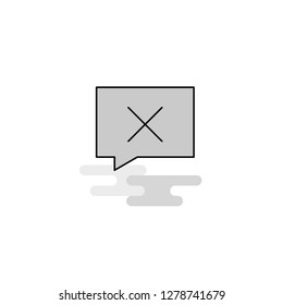Message not sent Web Icon. Flat Line Filled Gray Icon Vector