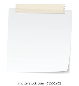 message notes with masking tape, masking tape is with transparency that can free to move with overlapping effects.