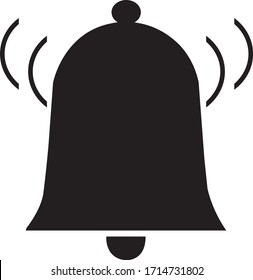 Message notification bell vector line icon for incoming inbox.