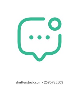 Message notification bold outline icon