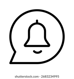 Alerta de bate-papo de ícone de notificação de mensagem, lembrete de comunicação e símbolo de notificação de aplicativo