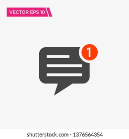 Message Notification Icon Design, Vector EPS10