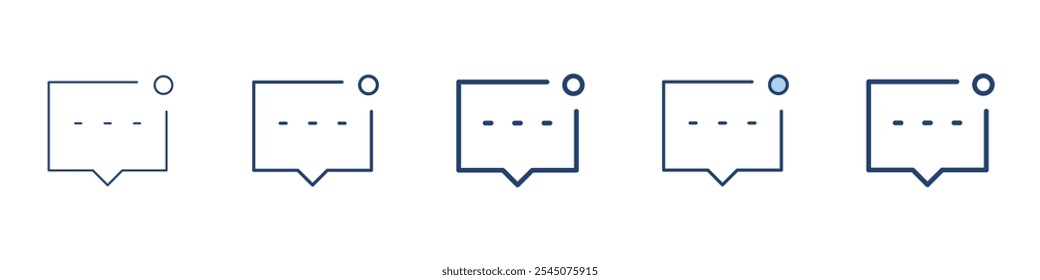 Message notification icon Symbol set collection