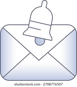 Nachrichtenbenachrichtigung, Illustration Posteingang