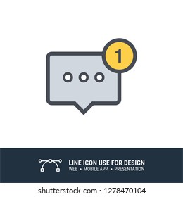 message notification info icon vector illustration