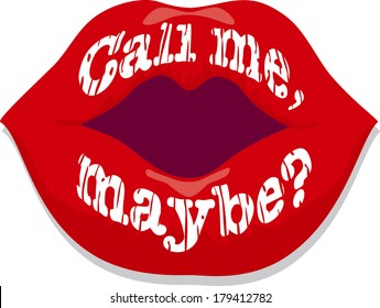 message on the lip - call me, maybe?