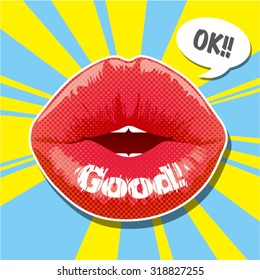 message on the lip - Good!