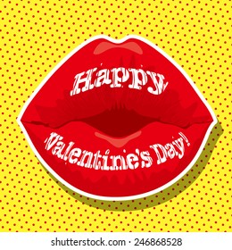 message on the lip -happy valentine's day!