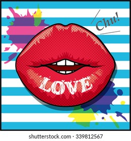 message on the lip -LOVE